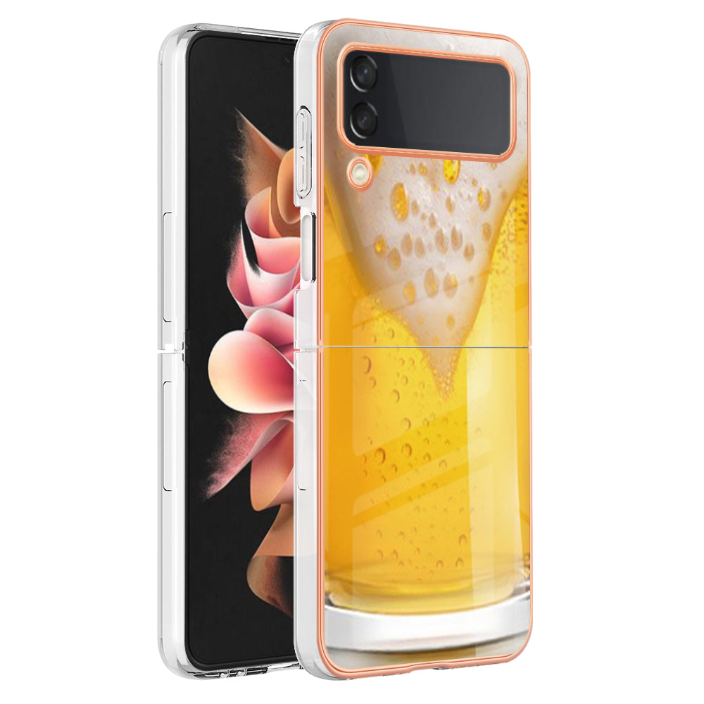 YB IMD Series-19 Style D for Samsung Galaxy Z Flip4 5G 2.0mm Soft TPU Phone Case Electroplating IMD Pattern Printing Cover YB IMD Series-19 Style D for Samsung Galaxy Z Flip4 5G 2.0mm Soft TPU Phone Case Electroplating IMD Pattern Printing Cover